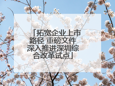 拓宽企业上市路径 重磅文件深入推进深圳综合改革试点