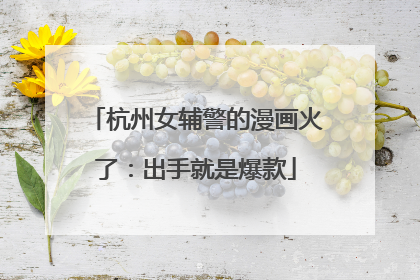 杭州女辅警的漫画火了：出手就是爆款