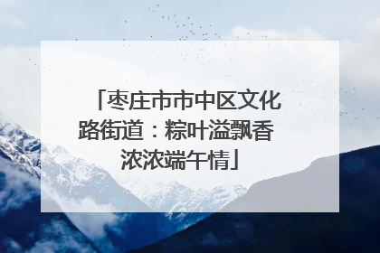 枣庄市市中区文化路街道：粽叶溢飘香 浓浓端午情