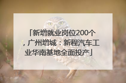 新增就业岗位200个，广州增城：新程汽车工业华南基地全面投产