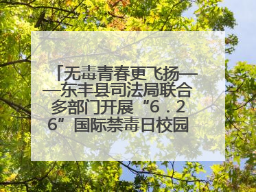 无毒青春更飞扬——东丰县司法局联合多部门开展“6．26”国际禁毒日校园宣讲活动
