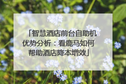 智慧酒店前台自助机优势分析：看鹿马如何帮助酒店降本增效
