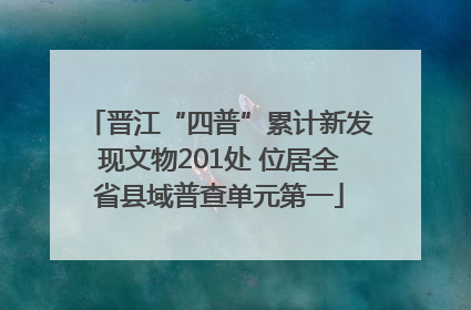 晋江“四普”累计新发现文物201处 位居全省县域普查单元第一