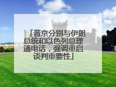 普京分别与伊朗总统和以色列总理通电话，强调重启谈判重要性