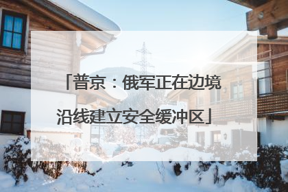 普京：俄军正在边境沿线建立安全缓冲区