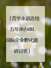 普华永道连续五年承办IBI国际企业孵化器研讨班
