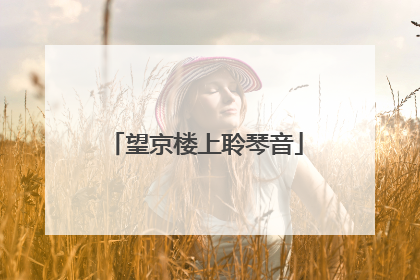 望京楼上聆琴音