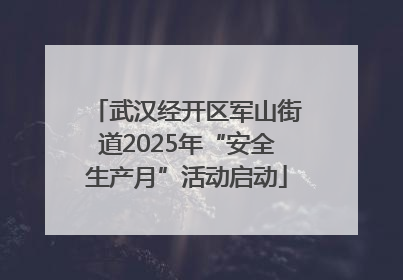 武汉经开区军山街道2025年“安全生产月”活动启动