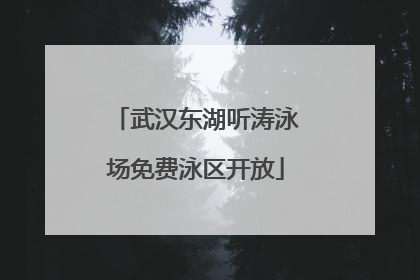 武汉东湖听涛泳场免费泳区开放