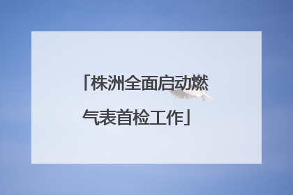 株洲全面启动燃气表首检工作