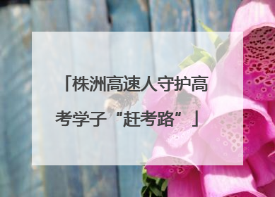 株洲高速人守护高考学子“赶考路”