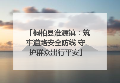 桐柏县淮源镇：筑牢道路安全防线 守护群众出行平安