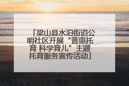 梁山县水泊街道公明社区开展“普惠托育 科学育儿”主题托育服务宣传活动