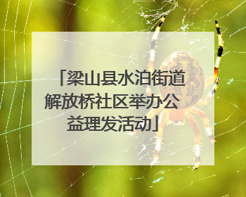 梁山县水泊街道解放桥社区举办公益理发活动
