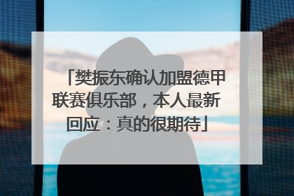 樊振东确认加盟德甲联赛俱乐部，本人最新回应：真的很期待