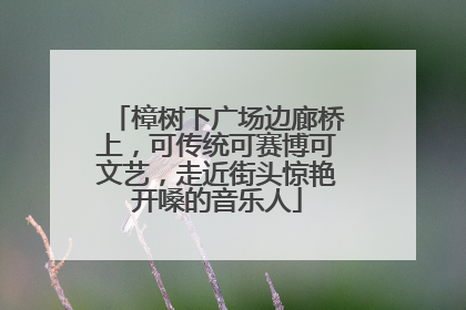 樟树下广场边廊桥上，可传统可赛博可文艺，走近街头惊艳开嗓的音乐人