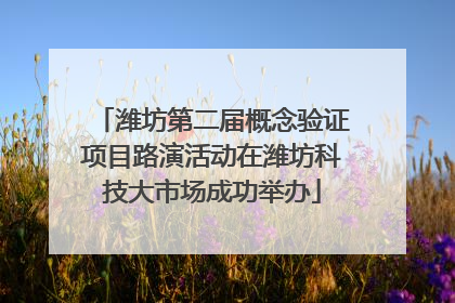 潍坊第二届概念验证项目路演活动在潍坊科技大市场成功举办