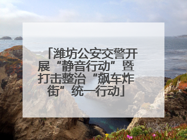潍坊公安交警开展“静音行动”暨打击整治“飙车炸街”统一行动
