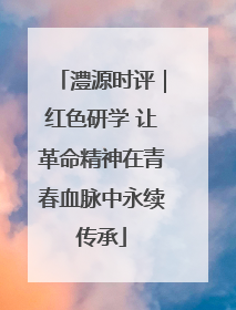 澧源时评｜红色研学 让革命精神在青春血脉中永续传承