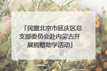 民盟北京市延庆区总支部委员会赴内蒙古开展捐赠助学活动