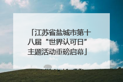 江苏省盐城市第十八届“世界认可日”主题活动重磅启幕
