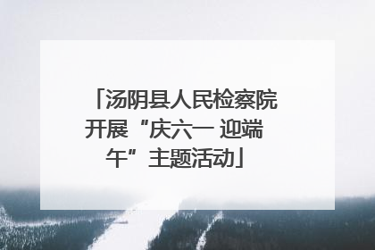 汤阴县人民检察院开展“庆六一 迎端午”主题活动