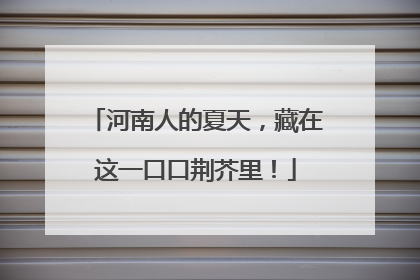 河南人的夏天，藏在这一口口荆芥里！