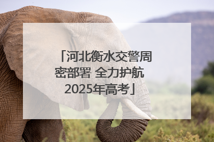 河北衡水交警周密部署 全力护航2025年高考