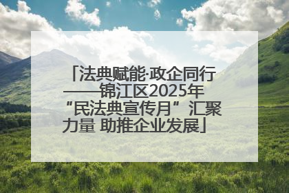 法典赋能·政企同行——锦江区2025年“民法典宣传月”汇聚力量 助推企业发展