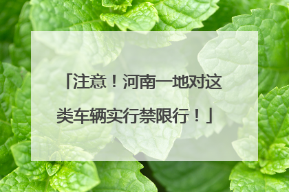 注意！河南一地对这类车辆实行禁限行！