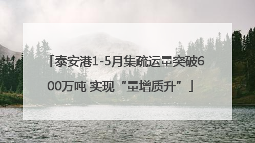 泰安港1-5月集疏运量突破600万吨 实现“量增质升”