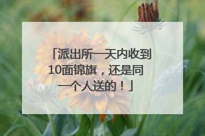 派出所一天内收到10面锦旗，还是同一个人送的！