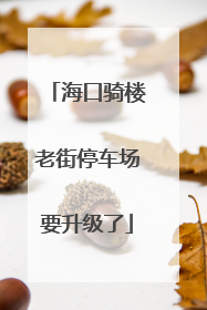 海口骑楼老街停车场要升级了