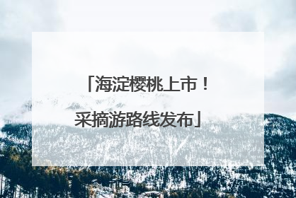 海淀樱桃上市！采摘游路线发布