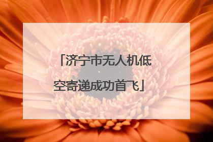 济宁市无人机低空寄递成功首飞