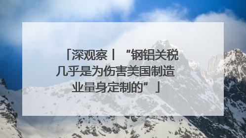 深观察丨“钢铝关税几乎是为伤害美国制造业量身定制的”