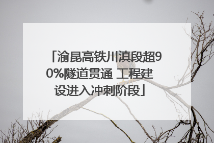 渝昆高铁川滇段超90%隧道贯通 工程建设进入冲刺阶段