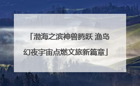 渤海之滨神兽腾跃 渔岛幻夜宇宙点燃文旅新篇章