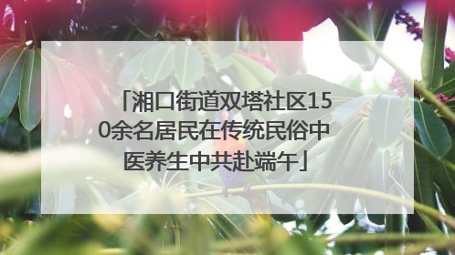 湘口街道双塔社区150余名居民在传统民俗中医养生中共赴端午