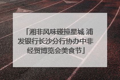 湘非风味碰撞星城 浦发银行长沙分行协办中非经贸博览会美食节