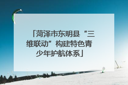 菏泽市东明县“三维联动”构建特色青少年护航体系