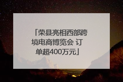 荣县亮相西部跨境电商博览会 订单超400万元