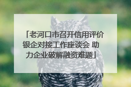 老河口市召开信用评价银企对接工作座谈会 助力企业破解融资难题