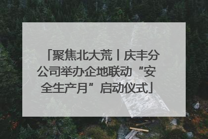 聚焦北大荒丨庆丰分公司举办企地联动“安全生产月”启动仪式