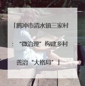 腾冲市清水镇三家村：“微治理”构建乡村善治“大格局”