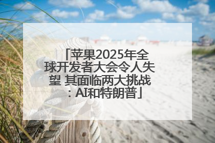 苹果2025年全球开发者大会令人失望 其面临两大挑战：AI和特朗普