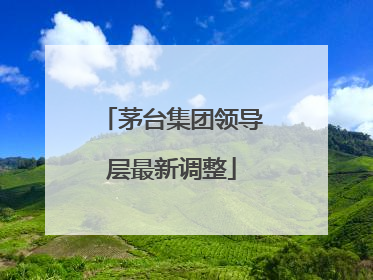 茅台集团领导层最新调整