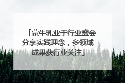 蒙牛乳业于行业盛会分享实践理念，多领域成果获行业关注