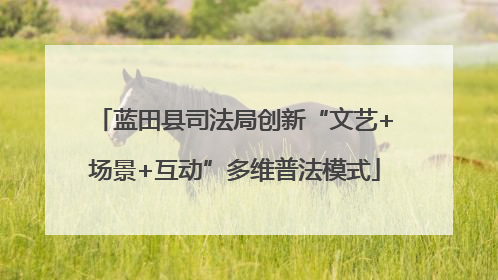 蓝田县司法局创新“文艺+场景+互动”多维普法模式