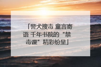警犬搜毒 童言寄语 千年书院的“禁毒课”精彩纷呈